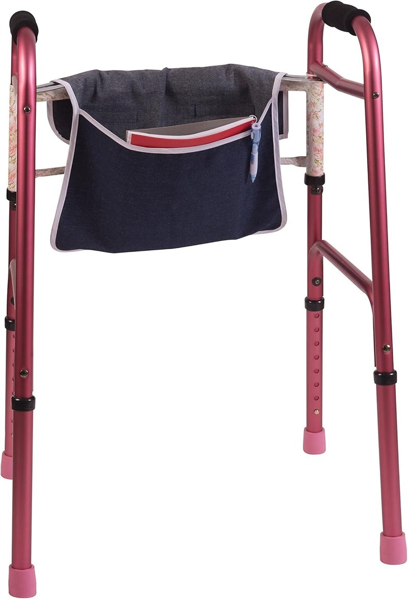 DMI Duro-Med Universal Walker Single Pocket Carry-All Pouch - Durable Blue Denim, 12.5 x 15 Inches - Image 3