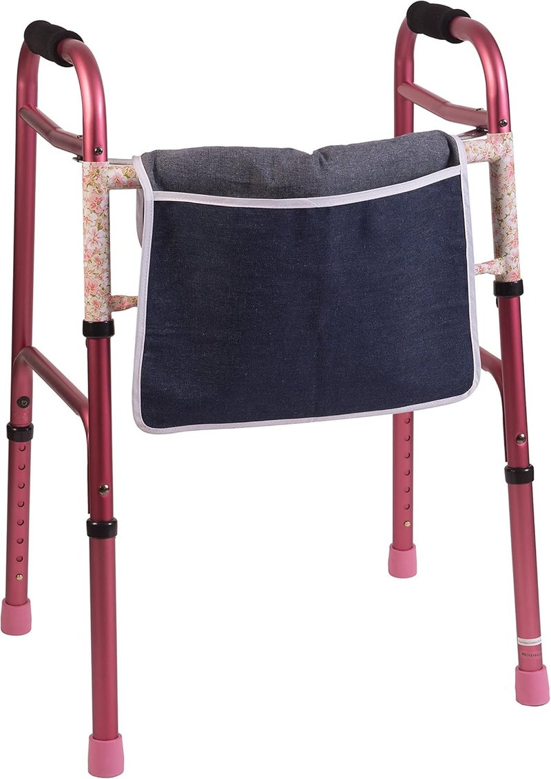 DMI Duro-Med Universal Walker Single Pocket Carry-All Pouch - Durable Blue Denim, 12.5 x 15 Inches - Image 4