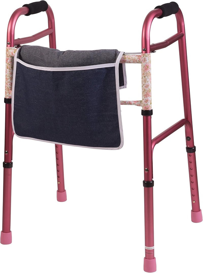 DMI Duro-Med Universal Walker Single Pocket Carry-All Pouch - Durable Blue Denim, 12.5 x 15 Inches - Image 2