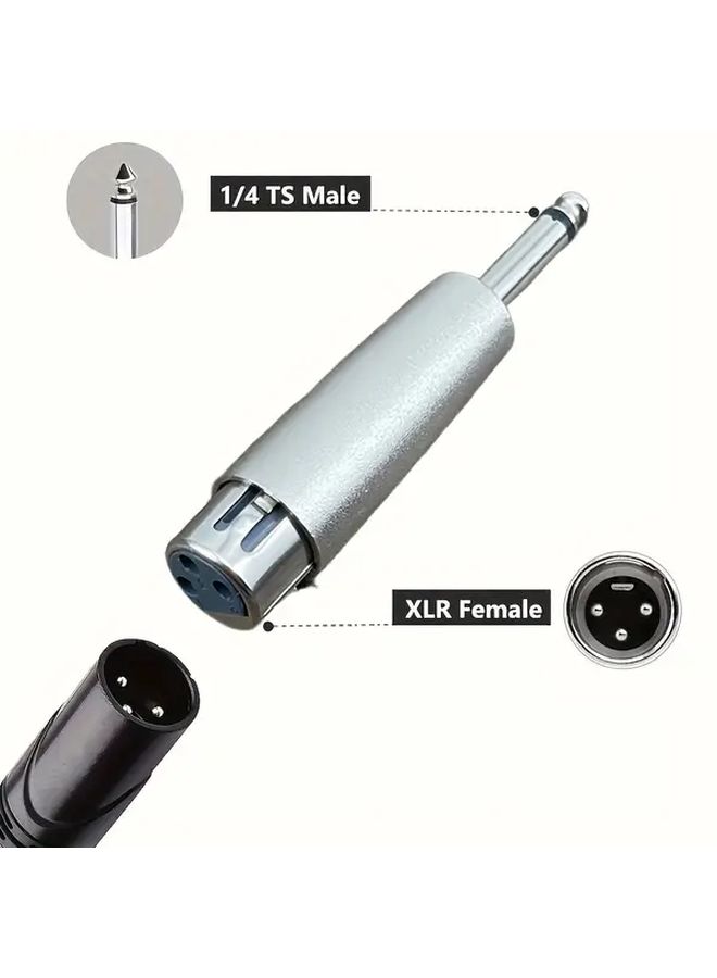 Male Head XLR To 6 5mm TRS Stereo Sound Adapter Male To Female With Secure Clamp For Studio And Live Sound Systems - Image 3