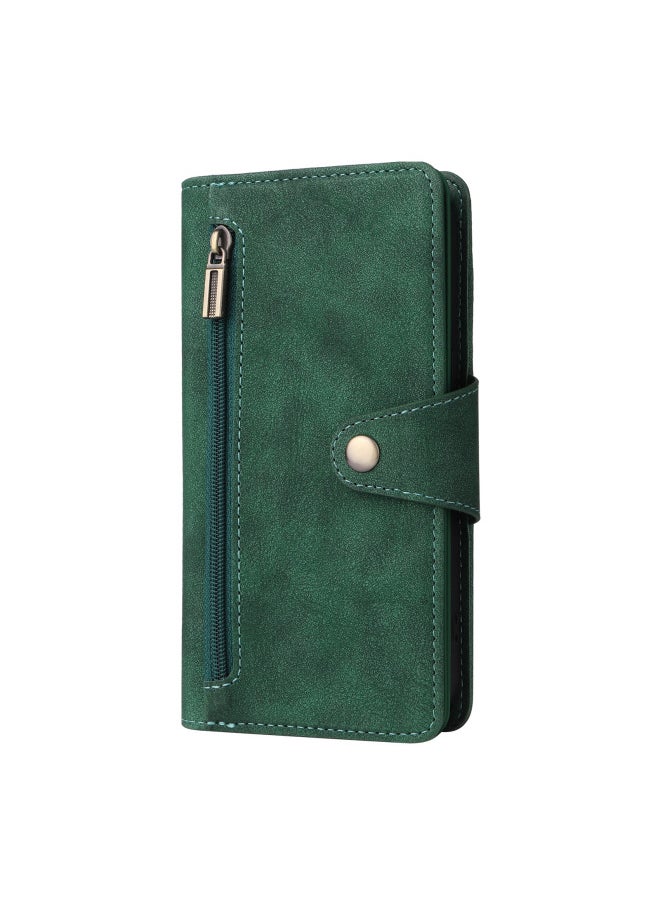Generic - Nail Buckle Zipper Wallet Style Leather Case For IPhone 14 Pro Max IPhone 14 Plus Digital Computer Protective Cover-Color:Olive Green-Applicable Models:iphone 7G/iphone  8G/SE 2020 - Image 1