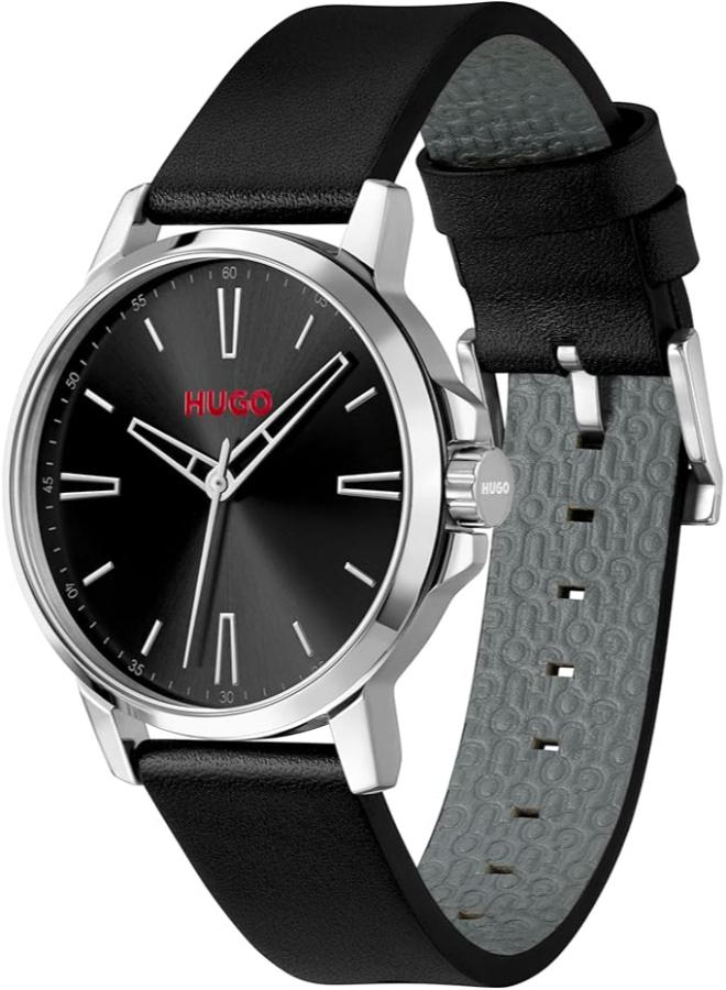 HUGO Quartz Movement analog Watch Leather Strap - Image 2