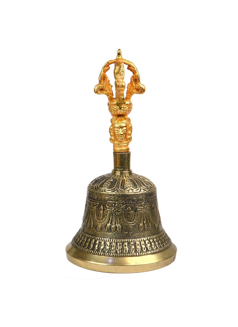 Reiki Crystal Products Reiki Crystal Products VastuFeng Shui Spiritual Brass Tibetan Singing OM BellBuddhist Meditation Bell with Wooden Stick 139 cm 55 Inch  - Image 3