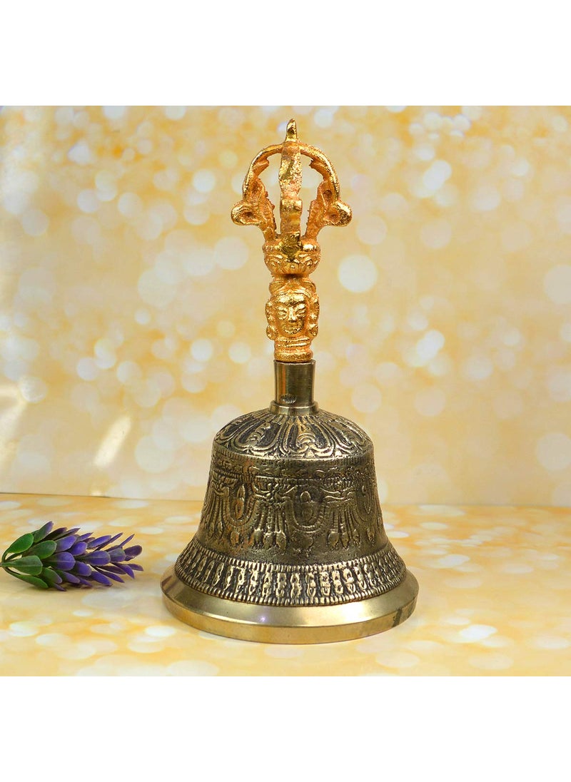 Reiki Crystal Products Reiki Crystal Products VastuFeng Shui Spiritual Brass Tibetan Singing OM BellBuddhist Meditation Bell with Wooden Stick 139 cm 55 Inch  - Image 2
