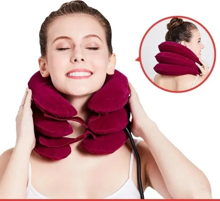 2Danlu 3 Layer Inflatable Neck and Cervical Retractor Home Cervical Collar Orthosis Neck Lift Cervical Balloon Environmental Protection (From Abroad)