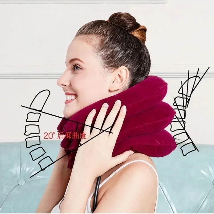 2Danlu 3 Layer Inflatable Neck and Cervical Retractor Home Cervical Collar Orthosis Neck Lift Cervical Balloon Environmental Protection (From Abroad)