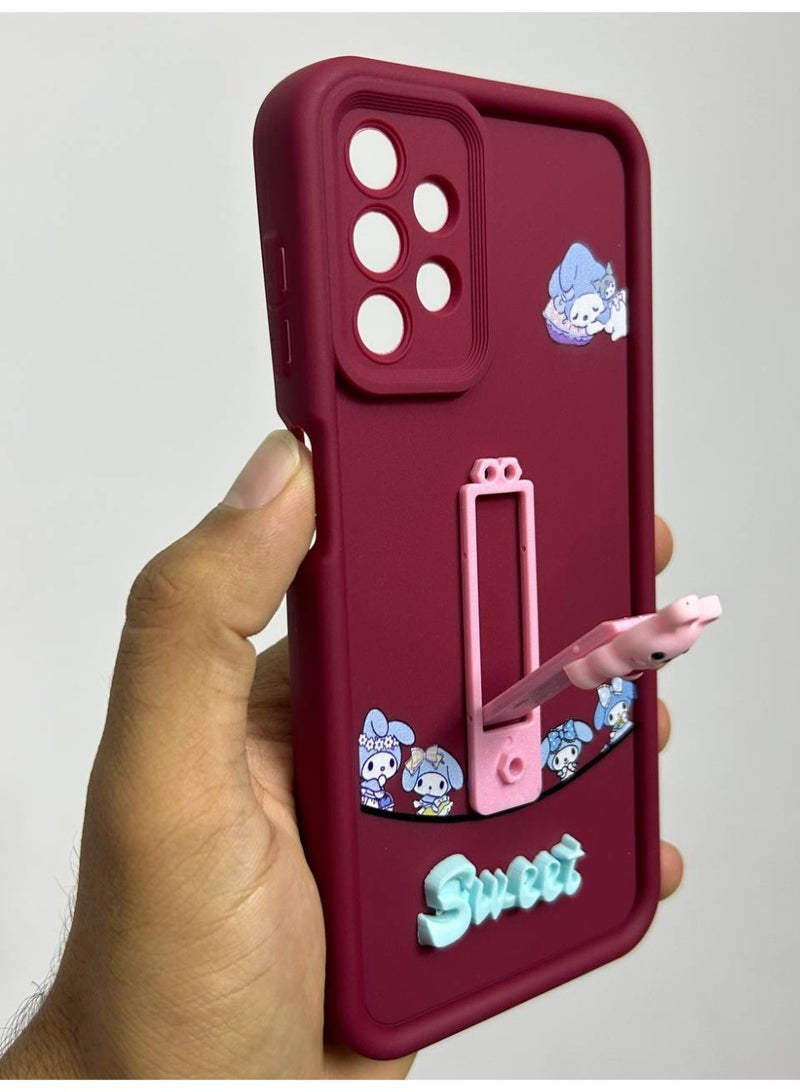 جراب خلفي بتصميم كرتوني جديد عليه كلمه Sweet متوافق مع هاتف Samsung A13 - Image 3