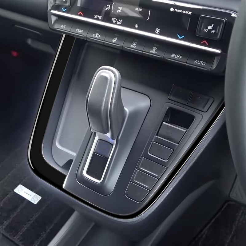 QASULER Carbon Fiber Gear Shift Panel Trim for Toyota Noah Voxy 90 Series - Image 3