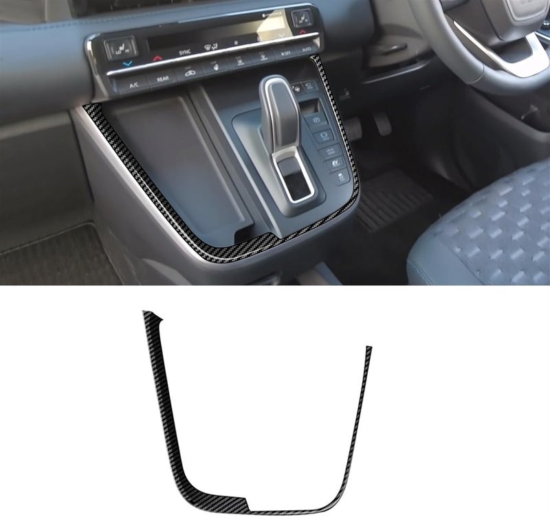 QASULER Carbon Fiber Gear Shift Panel Trim for Toyota Noah Voxy 90 Series - Image 2