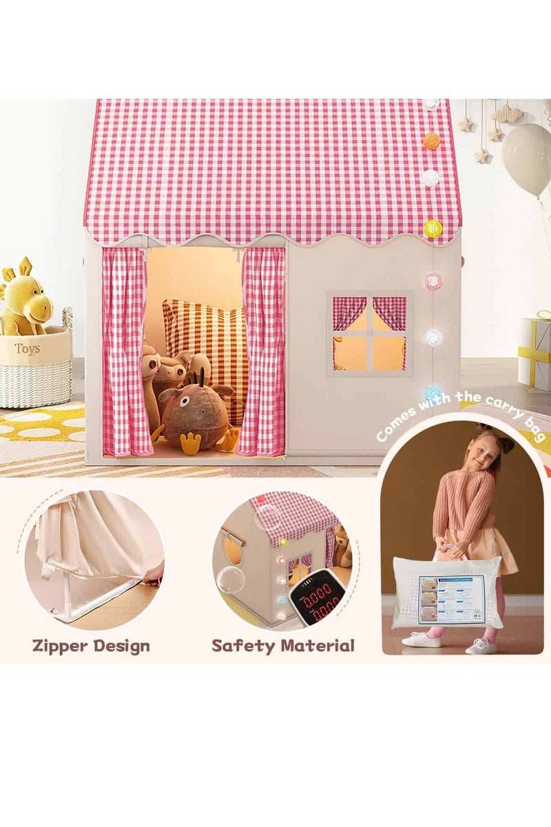 Anmi Boys Girls Play Tent Game House Playhouse with  Lights Kids Indoor Outdoor Activity Center - Image 4