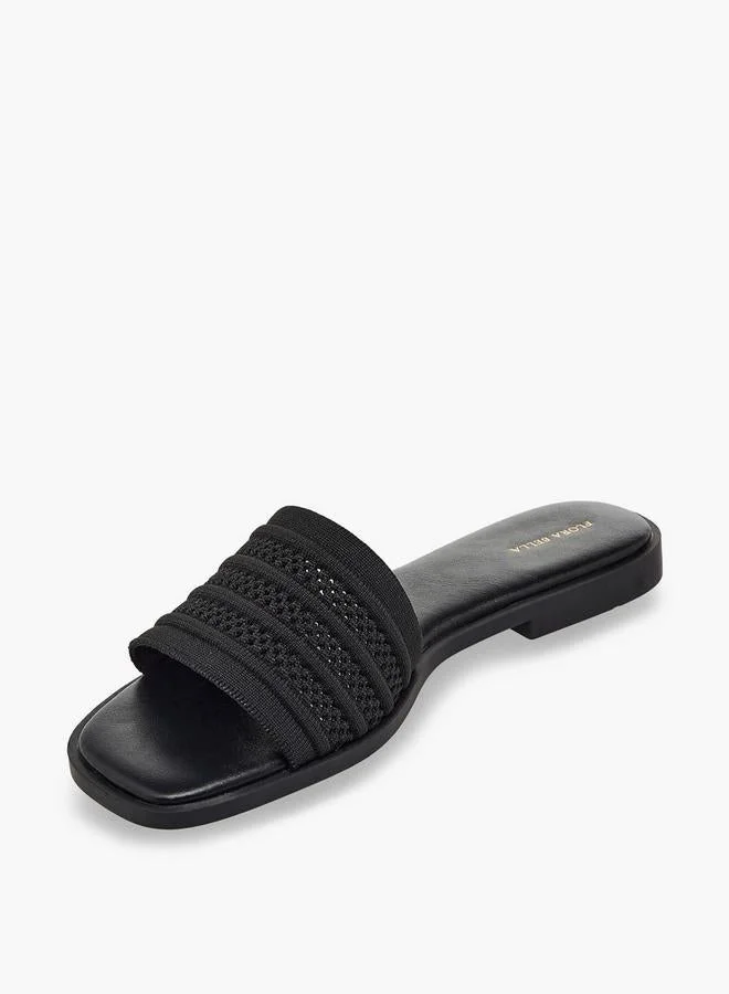 Flora Bella By Shoexpress BLACK Women Slide Sandals for Women | Best Price UAE