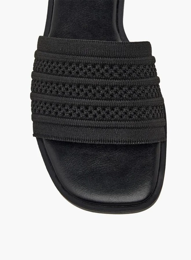 Flora Bella By Shoexpress BLACK Women Slide Sandals for Women | Best Price UAE