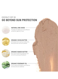 raw elements Raw Element Ultra-Moisturizing Tinted Face Cream, Non Toxic Mineral Face Sunscreen, Daily Tinted Moisturizer, Non-Nano Zinc Oxide, Reef Friendly, All Ages, SPF 30, 1.8 oz, Coconut, Pack of 1  - Image 2