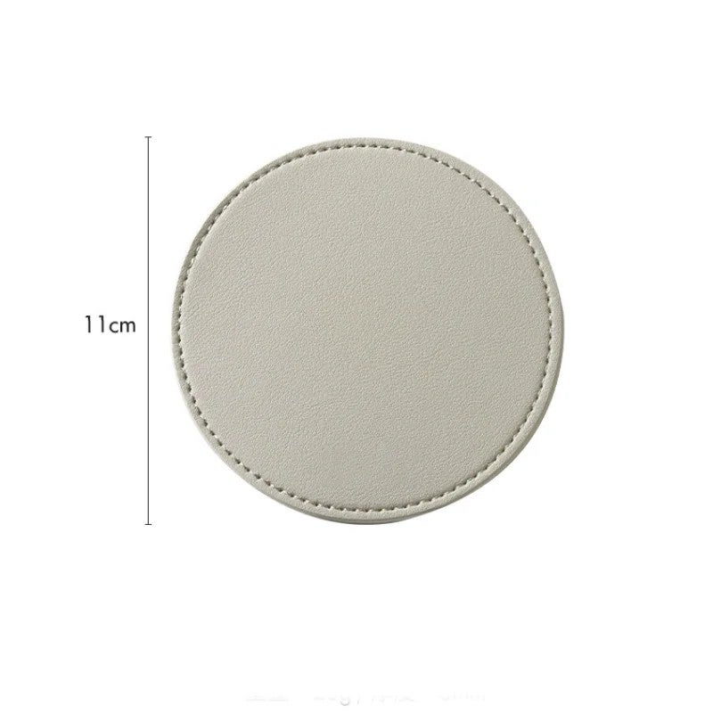 Y&D Outdoor Leather Coasters Set – Premium Waterproof Coasters for Coffee, Beer, Wine Glasses & Bottles – Durable, Non-Slip, Reusable Drink Coasters Ideal for Home, Patio, and Bar Use - Image 1