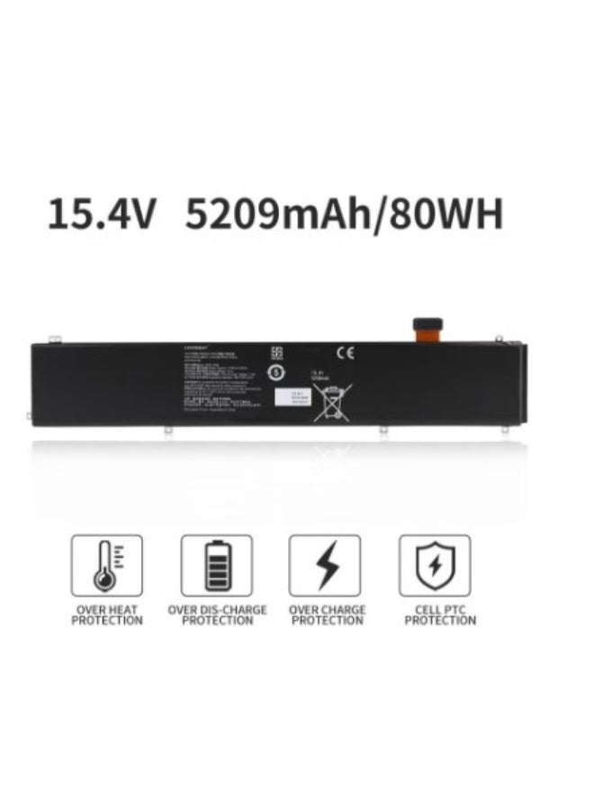 Terabyte بطارية لابتوب RC30-0248 لجهاز Razer Blade Advanced 2018 2019 RTX 2060 2070 2080 RZ09-02385 02386 02886 02886 RZ09-02386E91-R3U1 RZ09-02385W71-R3W1 بديل بطارية 80Wh/5209mAh - Image 2