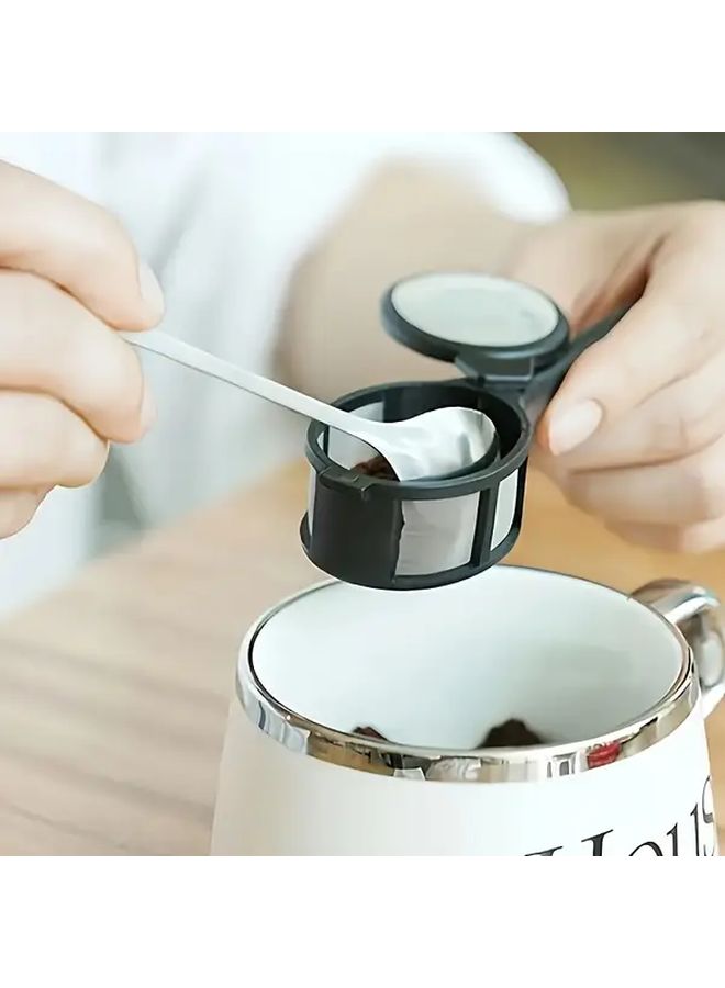 Portable Coffee Filter Spoon 2 Pcs Durable Plastic For Capsules And Powder - Image 1