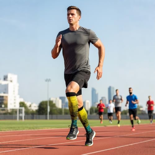Hi Clasmix Graduated Compression Socks for Women&Men 5 Pairs Medical 20-30mmhg Knee High Compression Athletic Stockings (Multicoloured 1, Small/Medium(US SIZE)) - Image 5