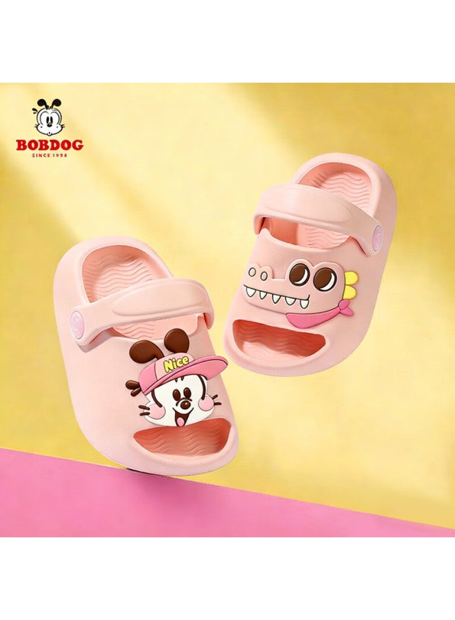 Bobdog Children's Slippers Boys And Girls Baby Soft Sole Indoor And Outdoor Summer Sandals Shrimp Pink Size 140 - Image 1