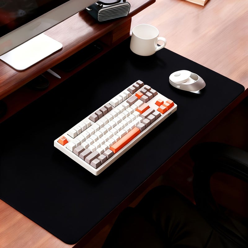 High Quality Black Table Mat And Mouse Pad Heavy Duty Office Gaming Desk Pad 15 75 X 31 5 Inch Multi Size Computer Writing Pad Suitable For Home PC And Laptop Easy To Clean Durable Edges - Image 5