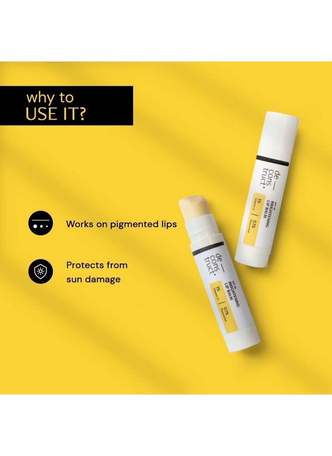 Deconstruct Brightening Lip Balm With Spf 30 | For Dark, Pigmented, Dry, Flaky Lips | Brightens Pigmented Lips | Vitamin C For Dark Lips | Spf 30 For Sun Damage And Discoloration | Lip Balm For Glossy Buttery Soft Pink Lips | For Women & Men - (4 Gm)  - Image 3