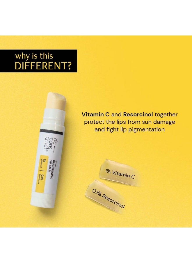 Deconstruct Brightening Lip Balm With Spf 30 | For Dark, Pigmented, Dry, Flaky Lips | Brightens Pigmented Lips | Vitamin C For Dark Lips | Spf 30 For Sun Damage And Discoloration | Lip Balm For Glossy Buttery Soft Pink Lips | For Women & Men - (4 Gm)  - Image 1