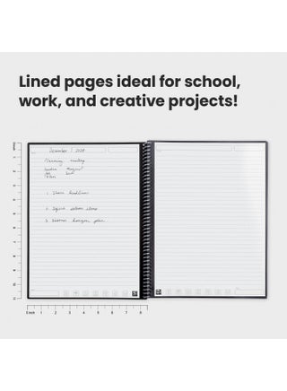 Rocketbook Core Reusable Smart Notebook | Innovative, Eco-Friendly, Digitally Connected Notebook with Cloud Sharing Capabilities | Lined, 8.5" x 11", 32 Pg, Deep Space Gray, with Pen, Cloth, and App Included - pzsku/Z50984193A2D315B1EB82Z/45/_/1731078065/6c35eac9-e14c-42fd-b53f-da0e276f74b3