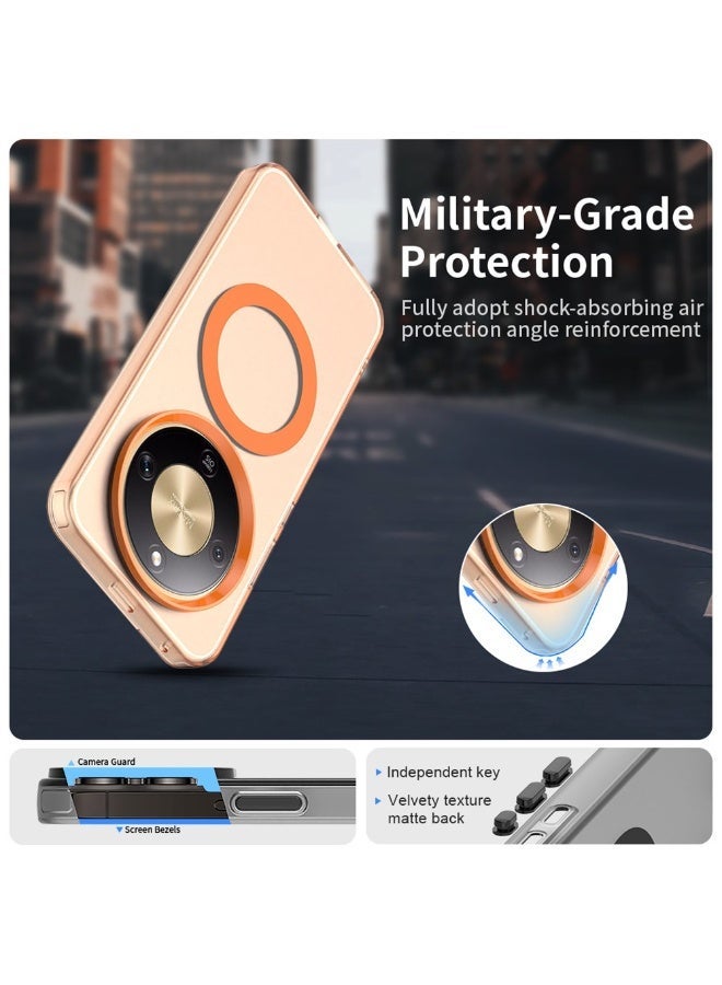 Tm Honor X9d Case | Ultra Shield MagSafe Anti-Drop Slim Matte Protective Cover - Orange - Image 2