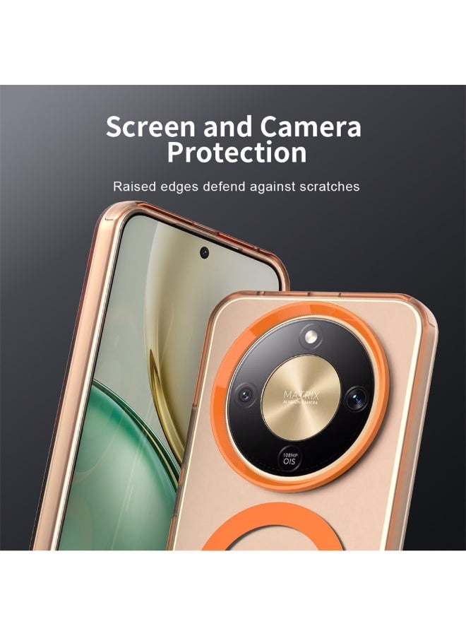 Tm Honor X9d Case | Ultra Shield MagSafe Anti-Drop Slim Matte Protective Cover - Orange - Image 3