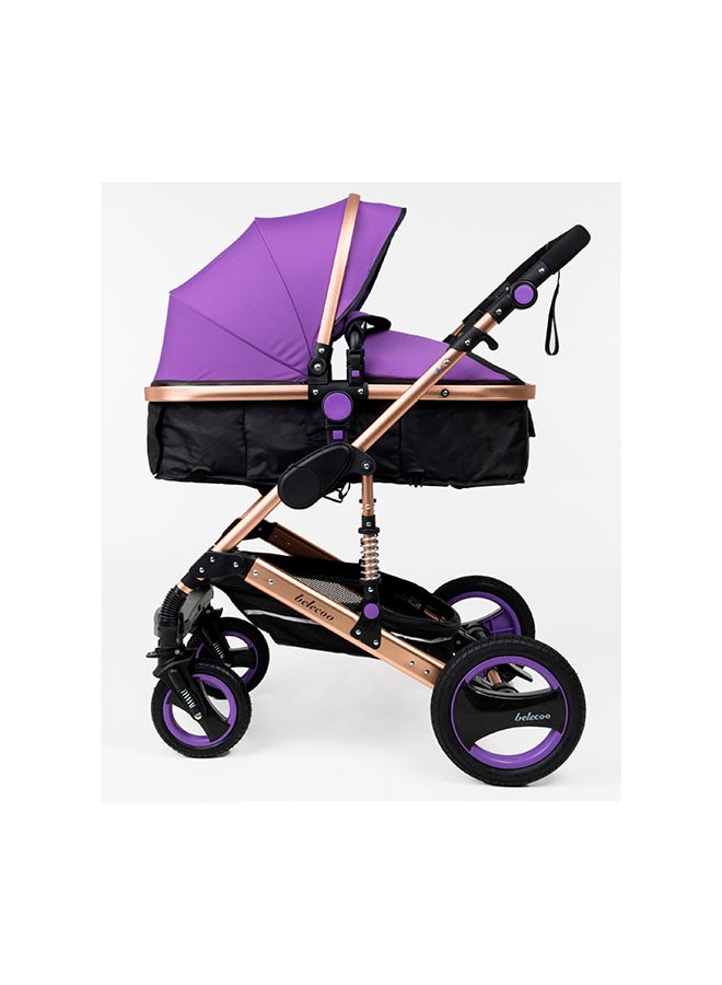 belecoo 6 Purple - 3 In 1 Classic Pram - Image 3