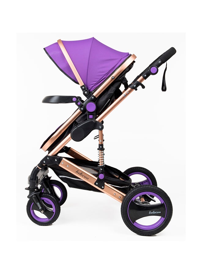 belecoo 6 Purple - 3 In 1 Classic Pram - Image 2