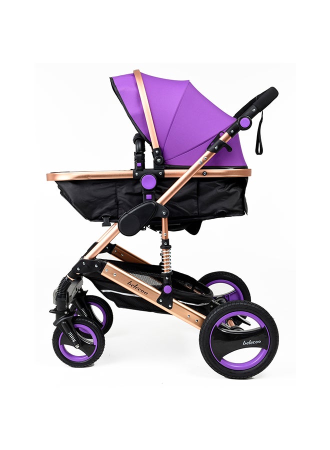 belecoo 6 Purple - 3 In 1 Classic Pram - Image 5