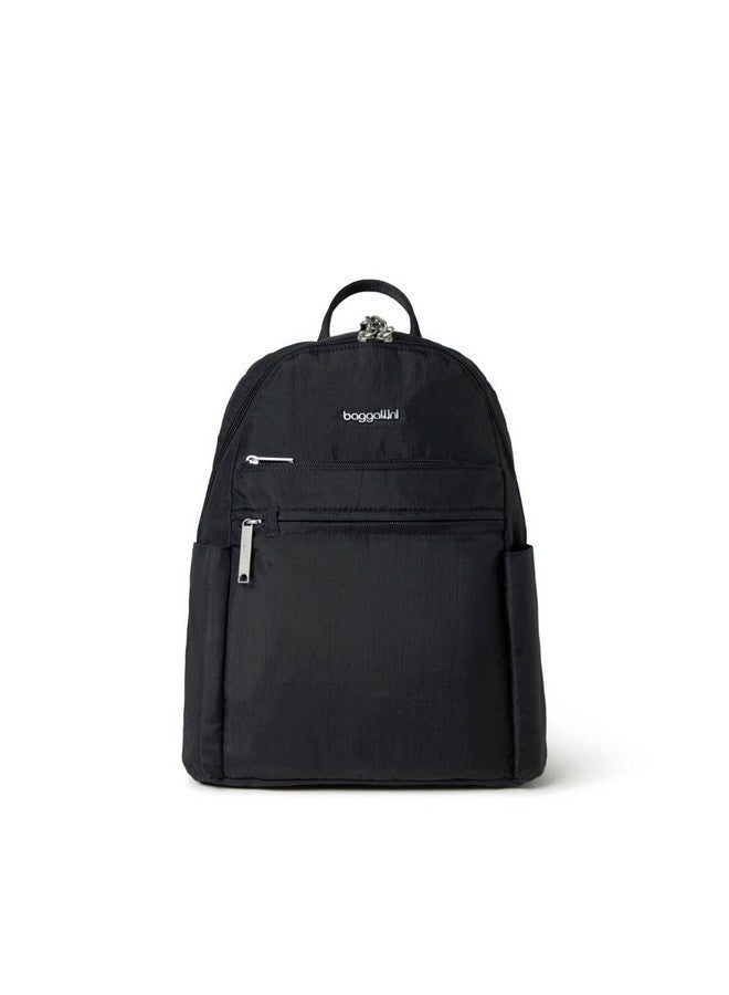 باجاليني حقيبة ظهر Securtex® للسفر والعطلات مضادة للسرقة، مصنوعة من النايلون المقاوم للقطع، مقاس 10×13 بوصة، مزودة بتقنية تحديد الهوية بموجات الراديو، باللون الأسود - Image 1