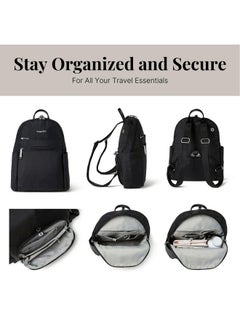 Baggallini Securtex® Anti-theft Vacation Travel Backpack 10x13" Slash-Resistant Nylon Daypack w/RFID, Black  - Image 5