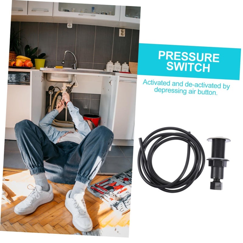 3 Pcs Air Activated Pneumatic Button For Garbage Disposers Stainless Steel Easy Install - Image 5