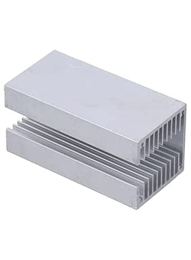 مشتت حرارة من الألومنيوم على شكل حرف U 100x50x50 مم، مبرد مكسو بالتأنود، موصل حراري فعال، سهل التركيب - Image 1
