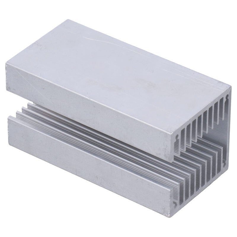 مشتت حرارة من الألومنيوم على شكل حرف U 100x50x50 مم، مبرد مكسو بالتأنود، موصل حراري فعال، سهل التركيب - Image 2