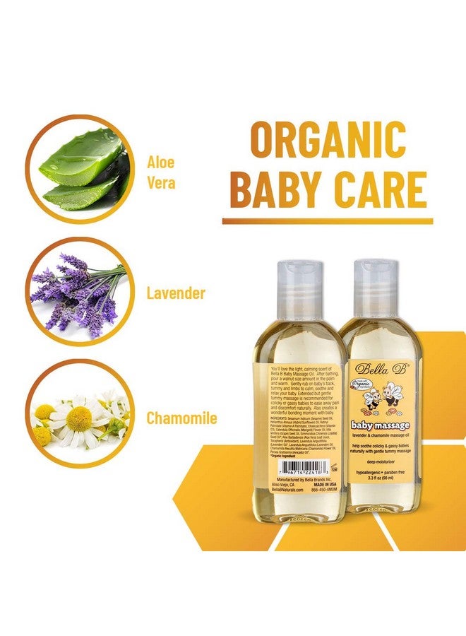 BELLA B Baby Massage Oil 3.3 oz - Baby Oil Organic - Infant Massage Oil Baby - Baby Massage Oil Organic - Organic Baby Oil Lavender - Lavender Baby Oil - Massage Oil Organic for Infants - Image 2