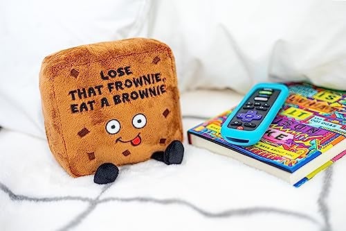 Punchkins Brownie Plushie Lose That Frownie Eat A Brownie Funny Brownie Plush Gift for Chocolate Lovers Food Plush Toy for Gifting - Image 5