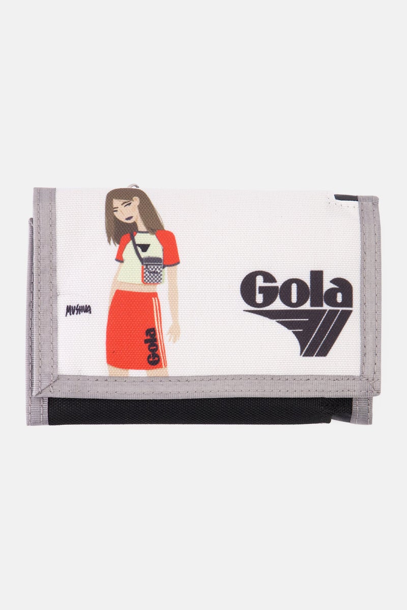 Gola  Women Brand Logo Purse 10 H x 15 L x 2 W cm, White Combo - Image 1