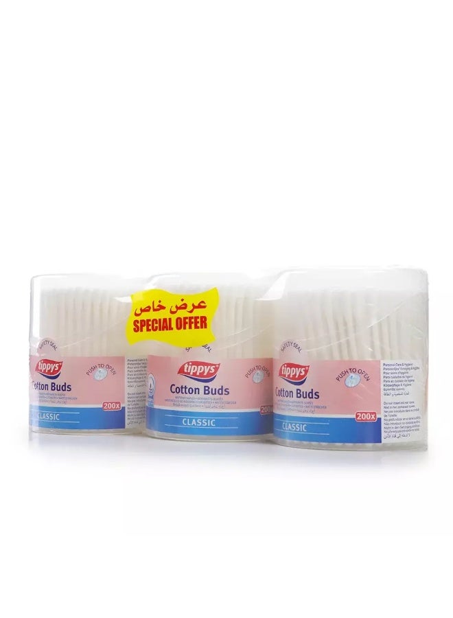 Tippys Tippys Cotton Ear Buds - Pack of 3 Pieces (3 x 200 Buds) - Image 2