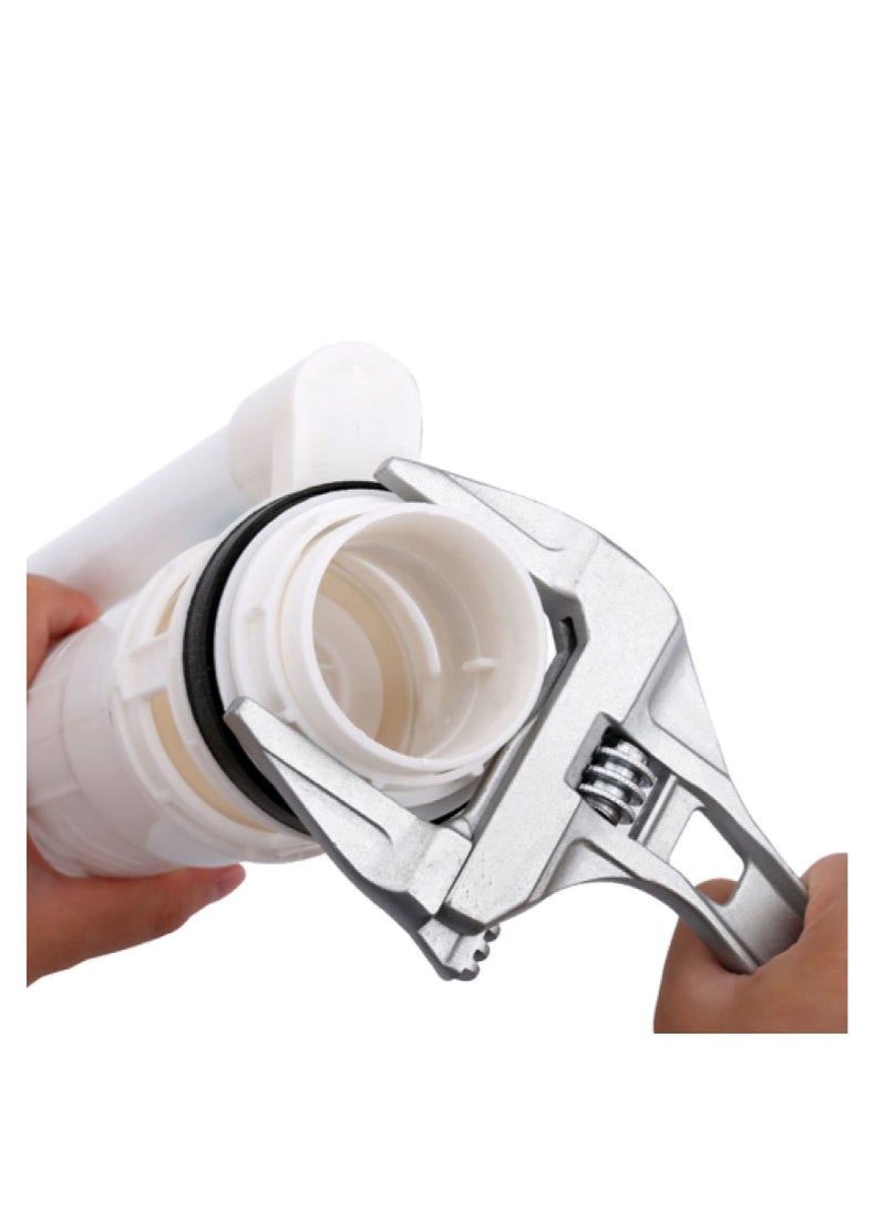 Adjustable Wrench – 6 to 68mm Wide Opening Jaws Adjustable Spanner with Short Handle – Aluminum Alloy Light Weight Plumbers Spanner Nut Key Hand Tool for Bathroom, Washbasin etc - Image 5