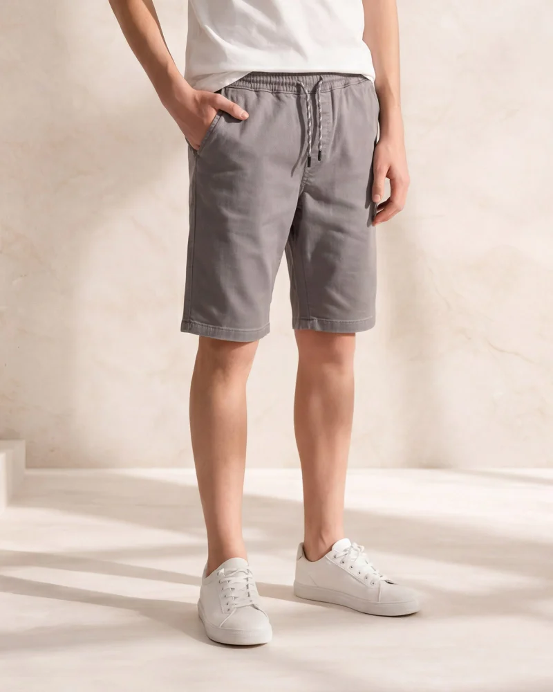 Redtag Senior Boys Grey Knit Shorts