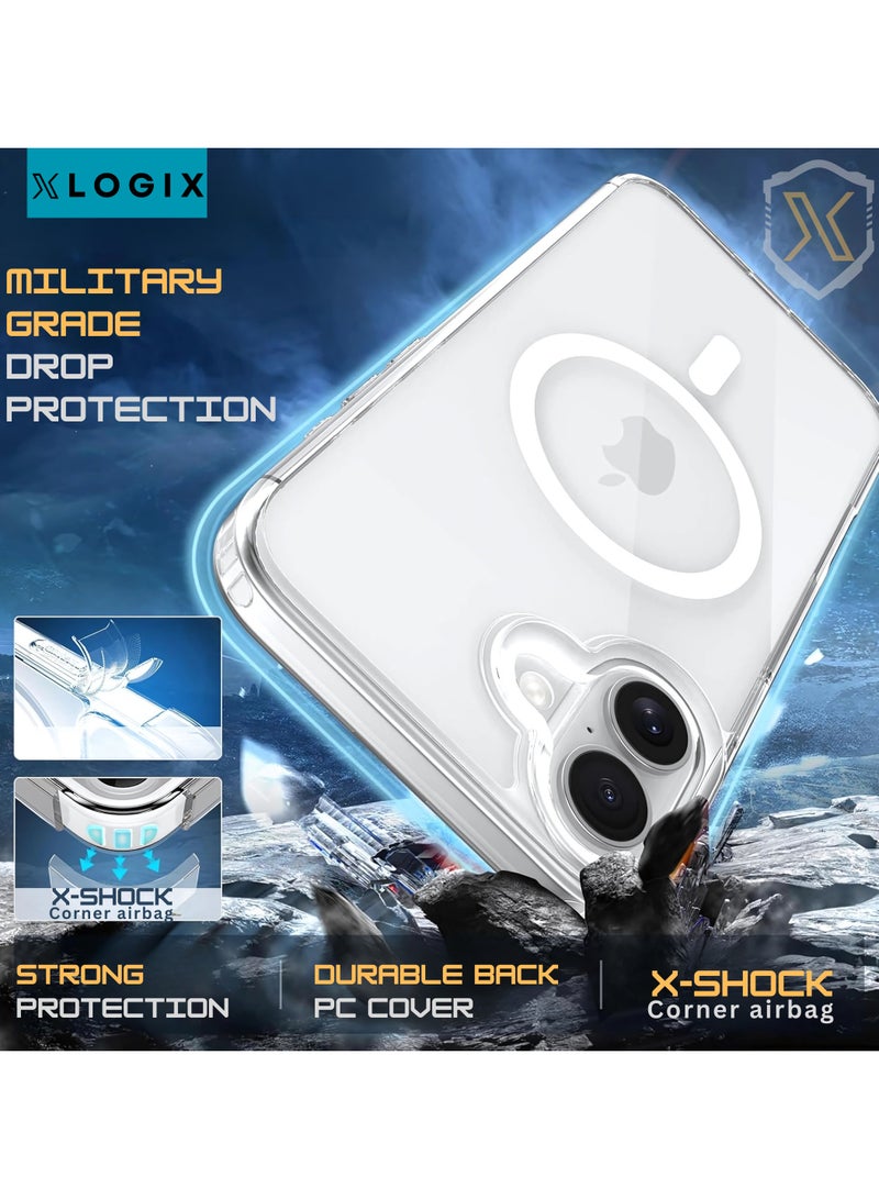 XLogiX Clear Case for iPhone 16 Plus – Slim, Stylish, Transparent Back Cover with MagSafe Compatibility & Shockproof Protection | ClearX Series - Image 2