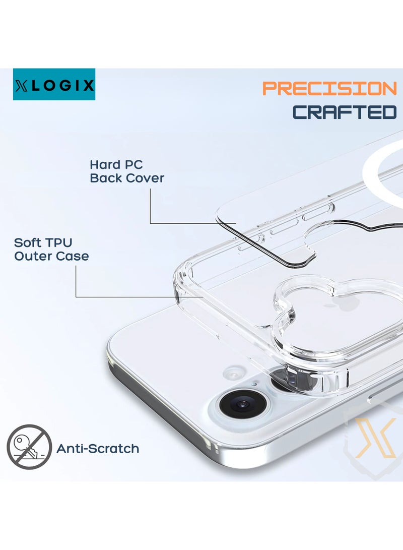 XLogiX Clear Case for iPhone 16 Plus – Slim, Stylish, Transparent Back Cover with MagSafe Compatibility & Shockproof Protection | ClearX Series - Image 3
