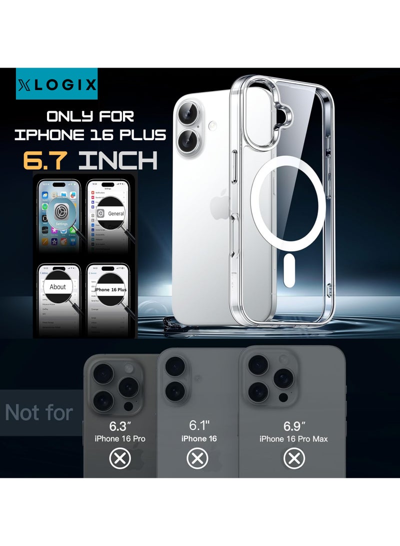 XLogiX Clear Case for iPhone 16 Plus – Slim, Stylish, Transparent Back Cover with MagSafe Compatibility & Shockproof Protection | ClearX Series - Image 5