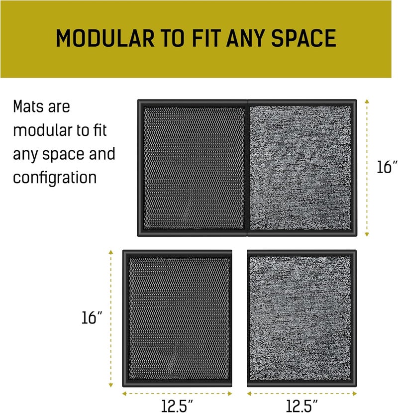 LOSTRONAUT 2-in-1 Wet Dry Mat 25’’x16’’ - Shoe Cleaning Floor Mat, Non Slip Mat, Used as Indoor & Outdoor Rug, Welcome Mat, Kitchen Mat - Shoe Disinfectant Mat, Shoe Sanitizer Mat for Front Door - Image 2