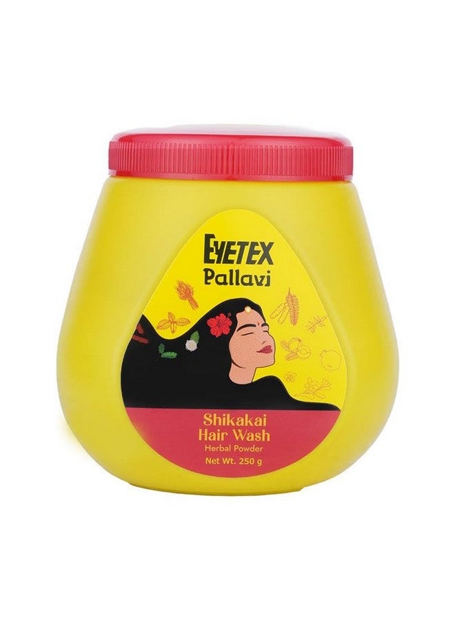 Eyetex Pallavi Herbal Hair Wash Powder | 250g | Natural Hair Cleanser for Women & Men | With Shikakai, Amla, Bhringraj & Hibiscus | Deep Conditioning & Scalp Cleansing | Ayurvedic Hair Care Powder - Image 1