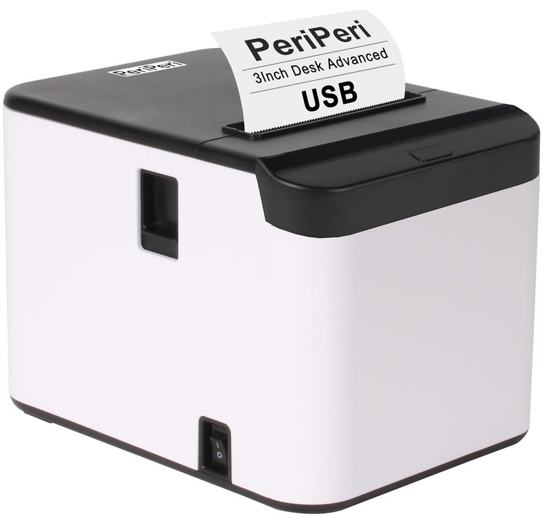 PeriPeri 3inch Desk Advanced 80mm Inkless Receipt Thermal Printer with Auto Cutter & Cash Drawer Support, ESC/POS Bill Print (1Year Warranty) (USB) - Image 1