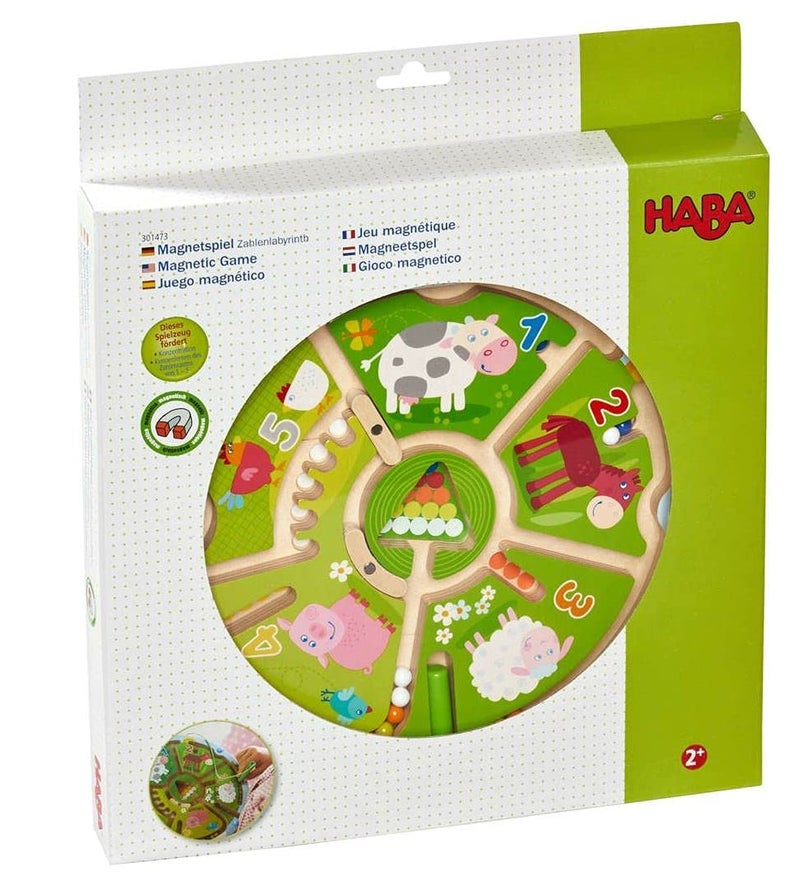 HABA Number Maze Magnetic Game STEM Toy Encourages Color Recognition, Fine Motor & Counting - Image 5