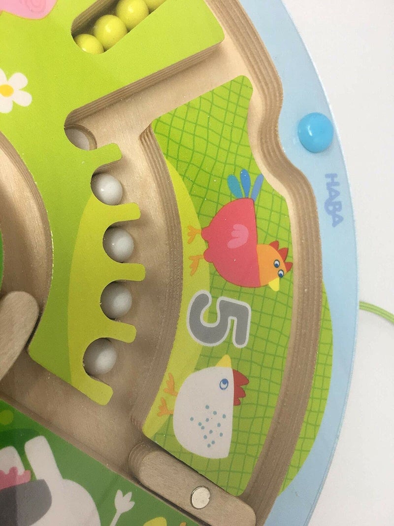 HABA Number Maze Magnetic Game STEM Toy Encourages Color Recognition, Fine Motor & Counting - Image 4
